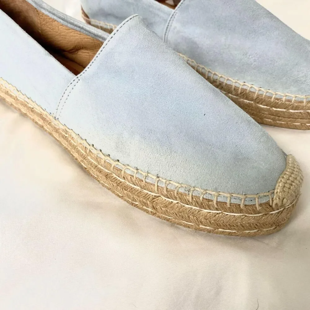 Patricia Green Abigail Slip On Sky Blue Espadrilles Size US 10